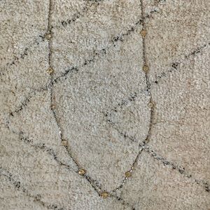 Silver clear beaded layering necklace